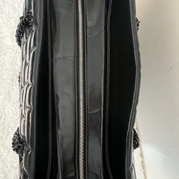 Chanel Black Quilted Vinyl Large Frozen Tote Bag - Picture 4 of 15